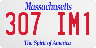 MA license plate 307IM1
