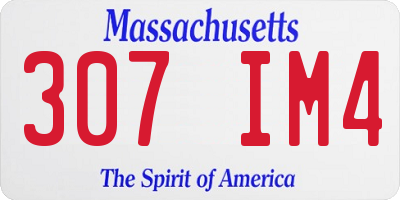 MA license plate 307IM4