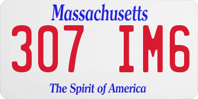 MA license plate 307IM6