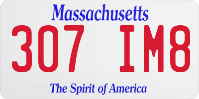 MA license plate 307IM8