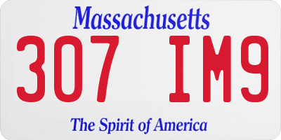 MA license plate 307IM9