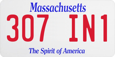 MA license plate 307IN1