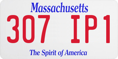 MA license plate 307IP1