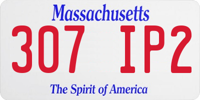 MA license plate 307IP2