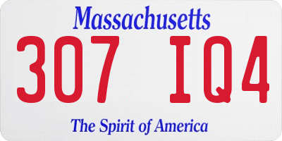 MA license plate 307IQ4