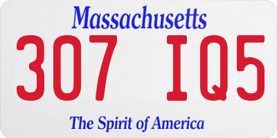 MA license plate 307IQ5