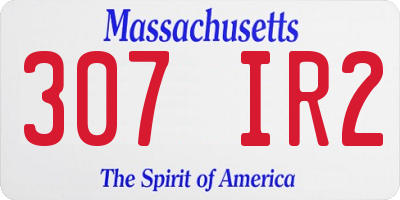 MA license plate 307IR2