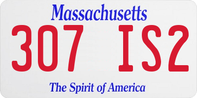 MA license plate 307IS2