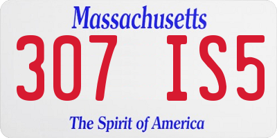 MA license plate 307IS5