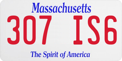 MA license plate 307IS6