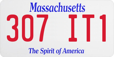 MA license plate 307IT1
