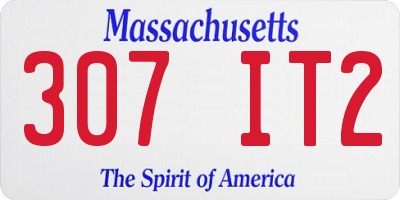 MA license plate 307IT2