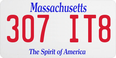 MA license plate 307IT8