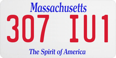 MA license plate 307IU1