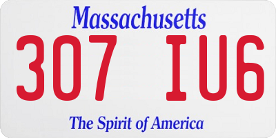 MA license plate 307IU6