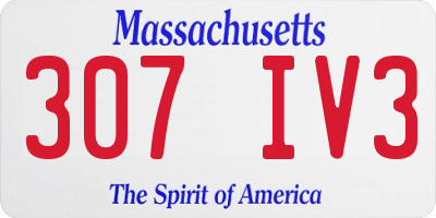 MA license plate 307IV3