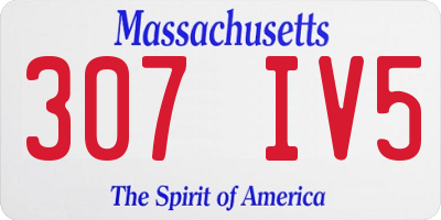 MA license plate 307IV5