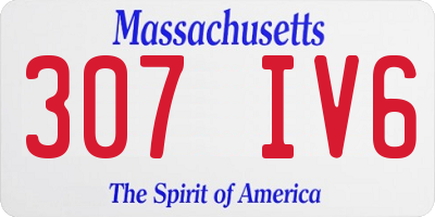 MA license plate 307IV6