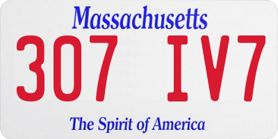 MA license plate 307IV7