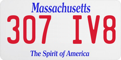 MA license plate 307IV8