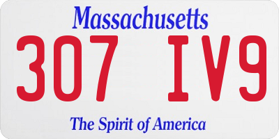 MA license plate 307IV9