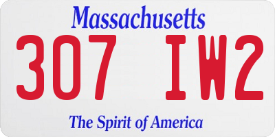MA license plate 307IW2