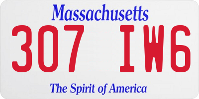MA license plate 307IW6
