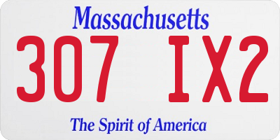 MA license plate 307IX2