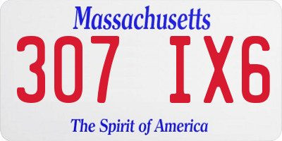 MA license plate 307IX6