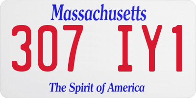 MA license plate 307IY1