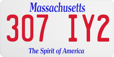 MA license plate 307IY2