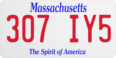 MA license plate 307IY5