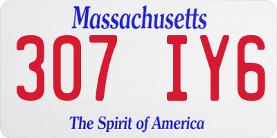 MA license plate 307IY6