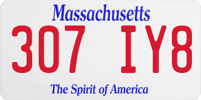 MA license plate 307IY8