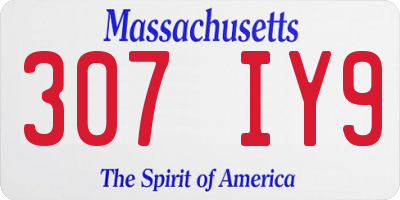 MA license plate 307IY9