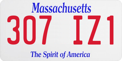 MA license plate 307IZ1