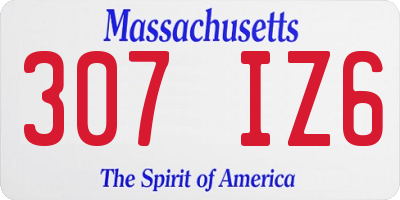 MA license plate 307IZ6