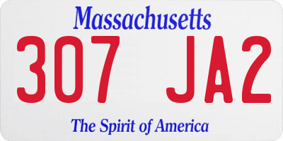 MA license plate 307JA2