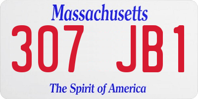 MA license plate 307JB1