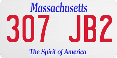 MA license plate 307JB2