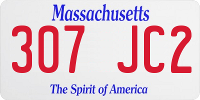 MA license plate 307JC2