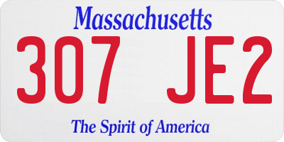 MA license plate 307JE2