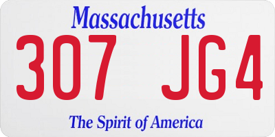 MA license plate 307JG4