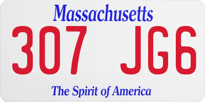 MA license plate 307JG6