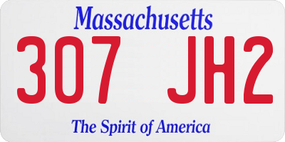 MA license plate 307JH2