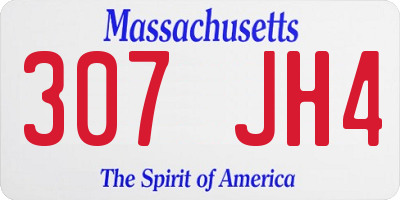 MA license plate 307JH4
