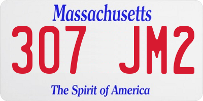 MA license plate 307JM2