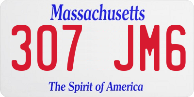 MA license plate 307JM6