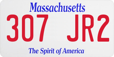MA license plate 307JR2