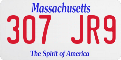 MA license plate 307JR9